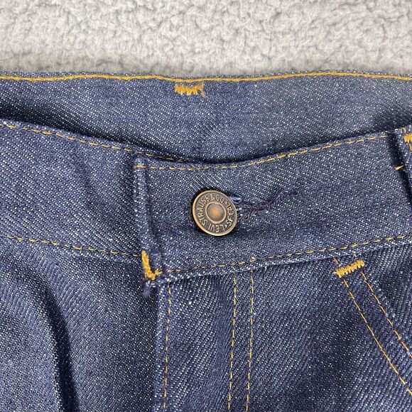 VTG Deadstock Levis Dura Plus Jeans Mens 28x36‎ Raw Denim Orange Tab Western 80s - Picture 8 of 15